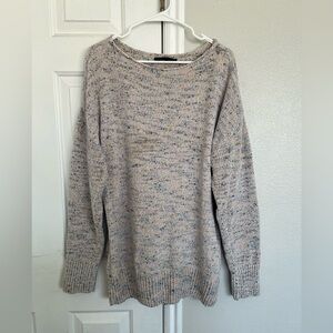 PrAna Cyprus Chenille Marled Boatneck Sweater in Multicolor Speckled Cozy Soft